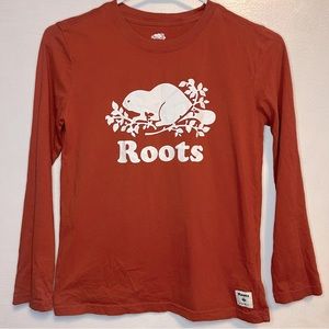 Roots Orange Long Sleeve Cooper Organic Cotton Shirt